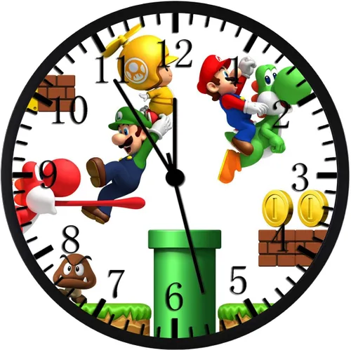 Reloj de pared para habitación de niños de 12 pulgadas, silencioso, funciona con pilas, decoración de pared para el hogar, oficina, escuela, cocina,