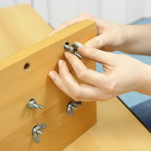 Miniatura 5 de uxcell Tuercas de ala de latón, tuerca de mariposa M8 a mano aprieta sujetadores para muebles, maquinaria, equipo electrónico, 10
