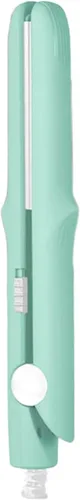 Miniatura 9 de Alisador de pelo, varita rizadora 2 en 1 y plancha plana con calentamiento rápido, plancha plana profesional de cerámica de doble voltaje, mini Verde