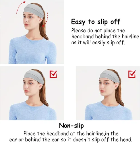 Miniatura 19 de JOYOYO Diademas deportivas transpirables para niños y niñas que absorben la humedad, banda elástica para el pelo para niños pequeños y adolescentes