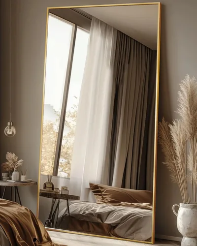 Miniatura 31 de Antok Espejo de Cuerpo Entero, Espejo de Piso de 58"x18" con Soporte, Espejos Montados Colgantes para Dormitorio, Sala de Estar, Vestidor, Comedor