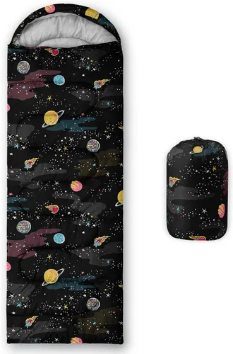 Miniatura 9 de BailiPromise Saco de dormir para camping, 3 estaciones, clima cálido y fresco, ligero, saco de dormir impermeable para adultos y niños, viajes y al