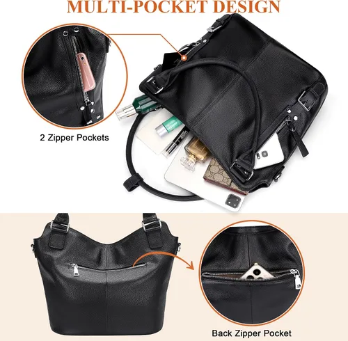 Miniatura 4 de Over Earth Genuine Leather Handbags for Women Hobo Shoulder Bags Ladies Tote Bag