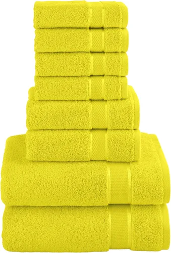 Miniatura 31 de Elegant Comfort Juego de 8 toallas de algodón de alta calidad, incluye 4 toallas pequeñas, 2 toallas de mano y 2 toallas de baño, 100% algodón