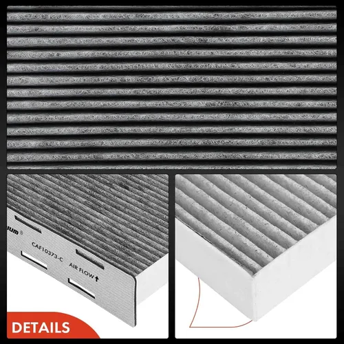 Miniatura 8 de A-Premium Filtro de aire de cabina de 2 piezas con carbón activado compatible con Volkswagen Jetta, Passat, Golf, Tiguan, Beetle, CC, Eos, GTI