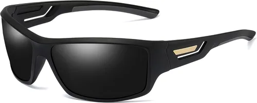 Cyxus Polarized TR90 Cycling Sunglasses Men Women Rectangle Glasses Running Fishing Bike Baseball Sport Golf Driving 1070 1-marco negro mate negro