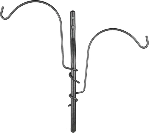 Miniatura 10 de Yard Butler YT-5 Jardín colgante para árbol de patio, tres ganchos de pastor para colgar plantas al aire libre o interior, dos soportes circulares