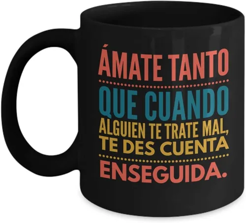 Miniatura 4 de Regalo para amigos Taza de cafe para hermana Perfecto regalo para graduados, profesionales y estudiantes Vaso con afirmaciones positivas, Negro