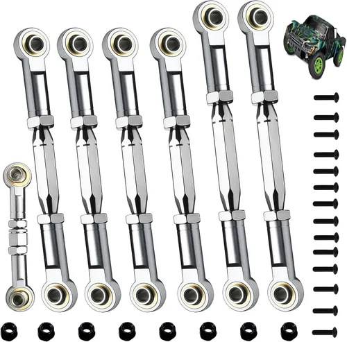 Miniatura 9 de (Actualización 2025) 3.071-4.252 in Tensores de acero inoxidable/Enlace Camber para 1/10 Traxxas Slash 4X4 VXL/Rustler 4X4/Stampede 4X4 VXL/Hoss 4X4