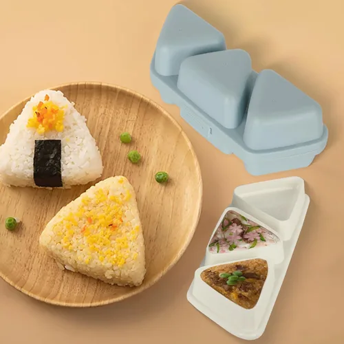 Miniatura 6 de HIBILDER Molde de Onigiri 6 en 1, molde triangular para sushi, una vez que hace rápidamente 6 piezas de sushi, molde multifuncional para hacer