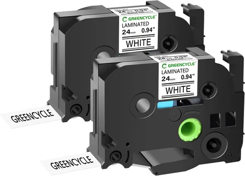 Miniatura 63 de GREENCYCLE TZe-111 - Cinta adhesiva transparente laminada de 0.23 pulgadas compatible con Brother P-Touch TZ-111 TZe111, cinta negra sobre