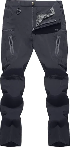 TACVASEN Pantalones tácticos ligeros para senderismo, impermeables, de secado rápido, para trabajo, lluvia, exteriores, 8 bolsillos