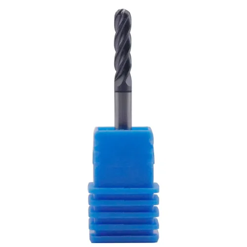 Miniatura 4 de BestParts 5 fresas de punta de bola de carburo sólido de alto rendimiento, revestimiento AlTiN, 4 flautas, hélice de 30 grados, diámetro de corte