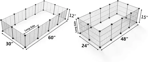 Miniatura 6 de LURIVA Corralito para animales pequeños, jaulas de conejillo de indias, corralito para mascotas, jaula de conejo, jaula de animales pequeños