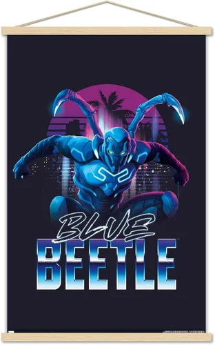 Miniatura 15 de Trends International DC Comics Movie Blue Beetle - Póster de pared de ciudad, 22.4 pulgadas de largo x 14.7 W, paquete de póster y montaje prémium