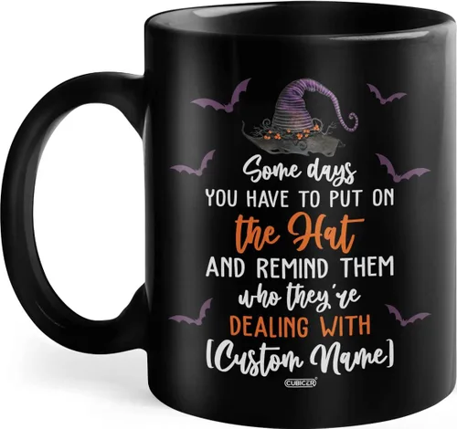 Miniatura 14 de CUBICER Taza de café de cerámica negra personalizada, tazas religiosas, con nombre personalizado, tazas grandes con refranes para mujeres, hombres
