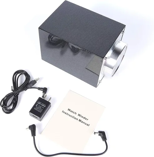 Miniatura 8 de MOZSLY - Bobinadora de un solo reloj para relojes automáticos adaptador de CA alimentado por batería 12 modos de rotación caja de bobinado con motor
