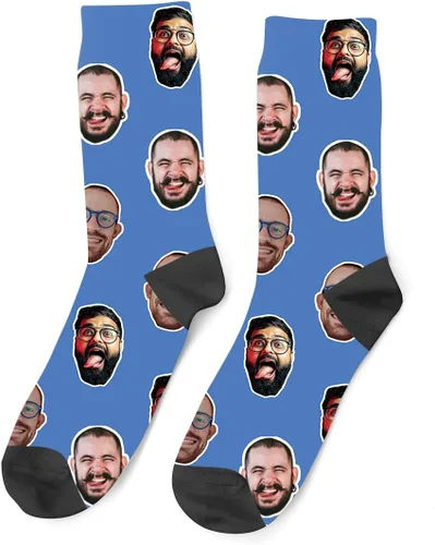Miniatura 2 de Laffyett Calcetines personalizados con fotos, calcetines de cara personalizados con imágenes, calcetines novedosos personalizados divertidos