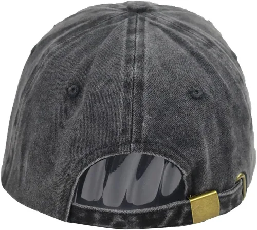 Miniatura 3 de HHNLB Bigfoot - Gorra de béisbol bordada ajustable de algodón retro de mezclilla de algodón para pies grandes