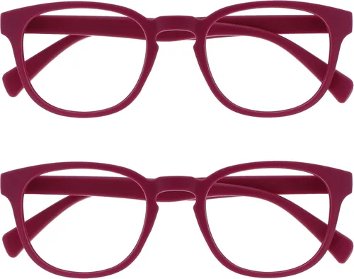 Miniatura 35 de OPULIZE Gafas de lectura POP y lentes de sol de lectura para mujeres y hombres, marco redondo mate resistente a los arañazos con bisagras de Paquete