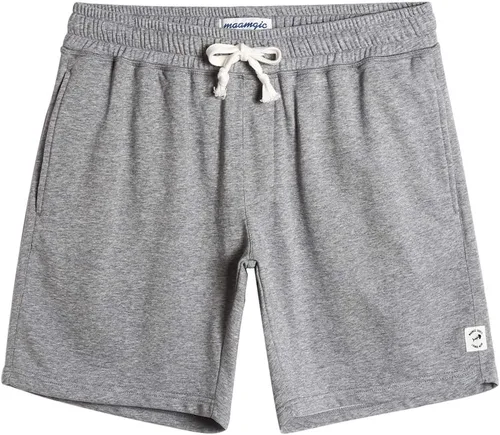 maamgic Pantalones cortos deportivos para hombre de 7 pulgadas por encima de la rodilla, pantalones cortos de gimnasio con bolsillos con cremallera