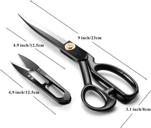 Miniatura 4 de Tijeras de costura, tijeras de costura de tela de 9 pulgadas, tijeras de alta resistencia, corte afilado para manualidades, cuero, costura