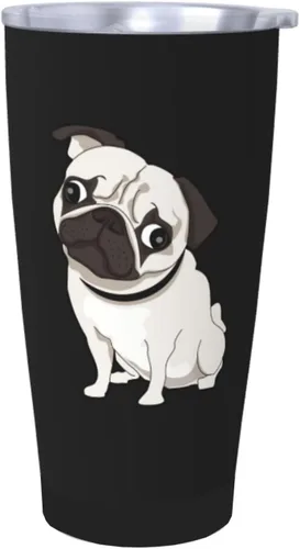 Miniatura 12 de Beagle Dog - Taza de café de acero inoxidable con tapa, diseño floral de 20 onzas, vaso térmico aislado de doble pared al vacío, regalos