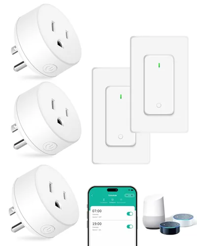 Miniatura 47 de NineLeaf Interruptor de salida remoto inalámbrico, interruptor de lámpara remoto, interruptor decorativo de enchufe de luz de encendido y apagado