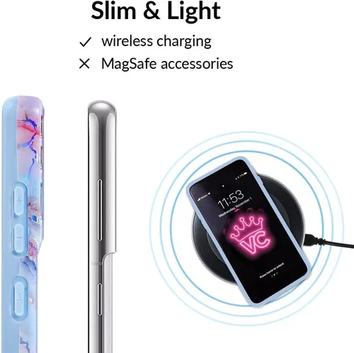 Miniatura 6 de VELVET CAVIAR Funda compatible con Samsung Galaxy S22 Ultra para mujer, probada en caídas de 8 pies, con forro de microfibra, bonitas fundas Mármol