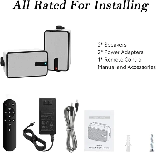Miniatura 5 de YVU Altavoz Bluetooth para exteriores de 250 W, sincronización inalámbrica de hasta 100 altavoces, sistema de sonido para interiores y exteriores