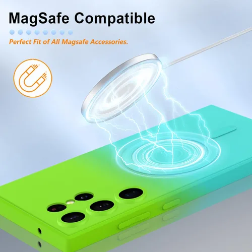 Miniatura 6 de Funda magnética para Samsung Galaxy S23 Ultra, bonita funda protectora delgada de TPU suave a prueba de golpes, protección de pantalla y cámara