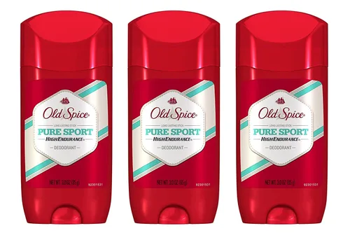 Desodorante Old Spice para hombres, aroma deportivo puro, alta resistencia, Pure Sport Desodorante, 3 unidades