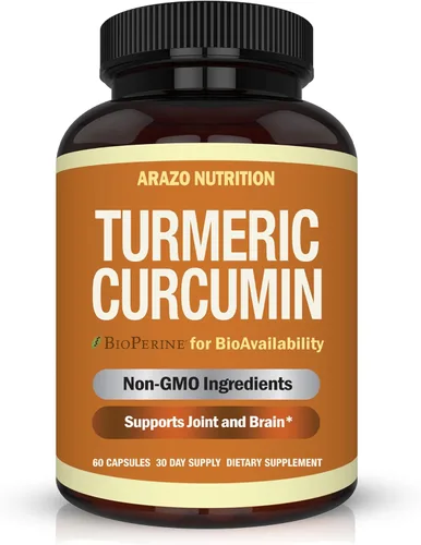 Cúrcuma Curcumina con Bioperine 1300 mg con Black Pepper – Cápsulas de apoyo conjunto Suplementos nutricionales – 100% Herbal Tumeric Root –