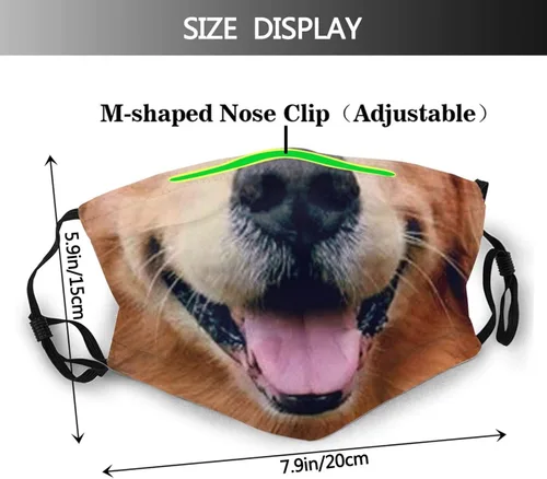 Miniatura 2 de goincrond Divertida máscara facial de animal de vaca con 2 filtros reutilizable ajustable para hombres mujeres y adultos