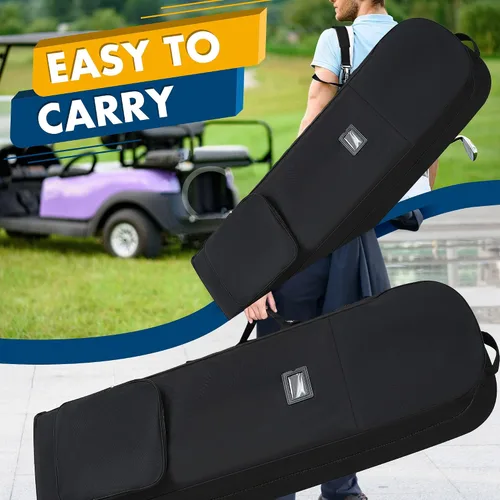 Miniatura 7 de DAREKUKU Golf Travel Bags with Wheels for Airlines - 900D Heavy Duty Oxford Wear-Resistant, Soft-Sided Foldable Design Golf Club Case, Budget