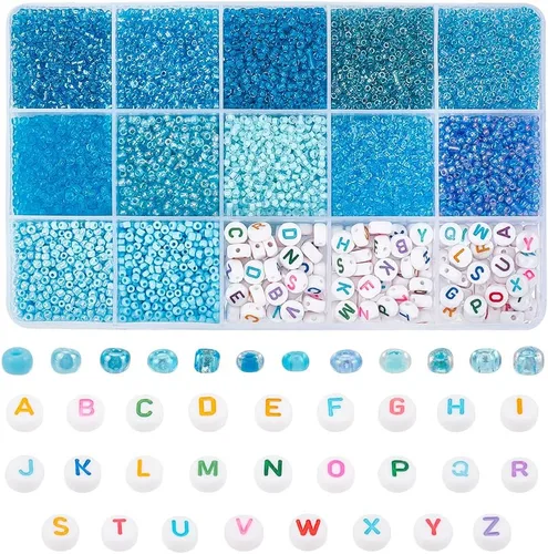 Miniatura 9 de PH PandaHall 3230 cuentas de cristal negro de 0.118 pulgadas y letras acrílicas de 0.118 pulgadas para hacer joyas