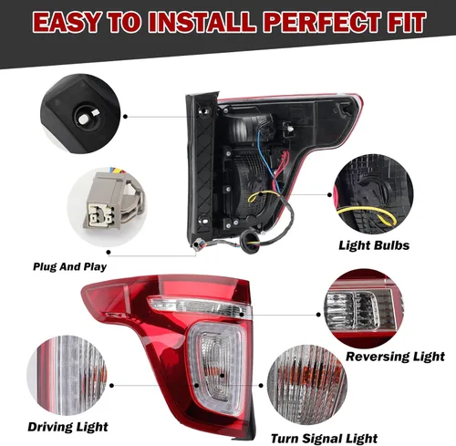 Miniatura 2 de Luz trasera lámpara de freno trasero para Ford Explorer 2011 2012 2013 2014 2015 (lado izquierdo del conductor)