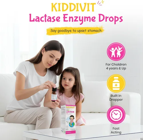 Miniatura 2 de Lactase Kids Drops 1000 unidades - 50 porciones diarias, 1 onza líquida (1.0 fl oz) - Digestión de lactosa y alivio de cólicos - Sin azúcar, sin