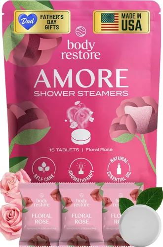 Miniatura 10 de Body Restore Shower Steamers - Paquete de 15 unidades de aromaterapia, regalo del día del padre para papá, regalos de spa de lujo para hombres