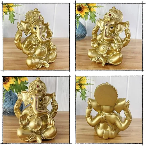 Miniatura 3 de BangBangDa Estatua hindú de Ganesha Diwali Decoración – India Dios Señor Ganesh Ganpati Ídolo indio Hogar Oficina Templo Mandir Puja Decoración