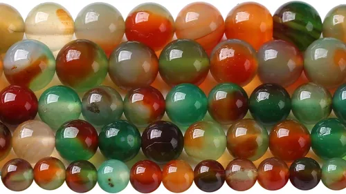 Miniatura 96 de Cuentas de jade verde chino natural, piedras preciosas, cuentas redondas sueltas para hacer joyas, pulsera DIY, collar, 8mm, 45 piezas, 15 pulgadas