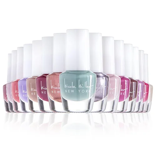 Miniatura 10 de Nicole Miller - Juego de mini esmaltes de uñas, colores brillantes y vibrantes para uñas de manos y pies, morado Púrpura