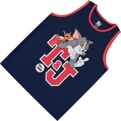 Miniatura 6 de Camiseta de baloncesto de Tom & Jerry para hombre, camiseta clásica de malla Hanna-Barbera, camiseta sin mangas de malla de dibujos animados vintage