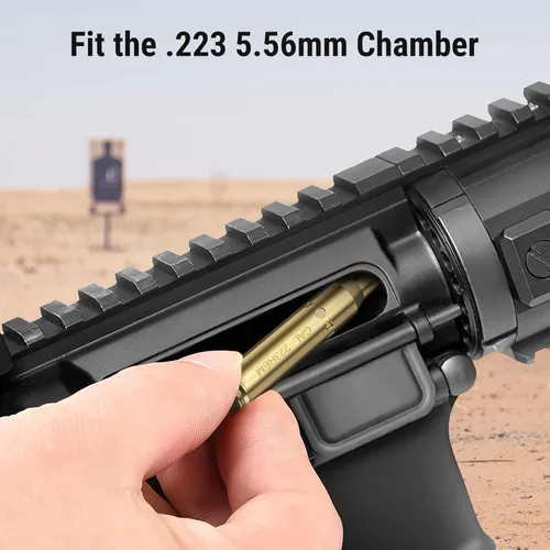 Miniatura 5 de EZshoot Bore Sight Láser 9mm/ 223 5.56mm/ 30-06/25-06/270 /300BLK 7.62x35mm/ 6.5CM/ 12 Calibre de Calibre Rojo Láser Boresighter con Baterías Extras