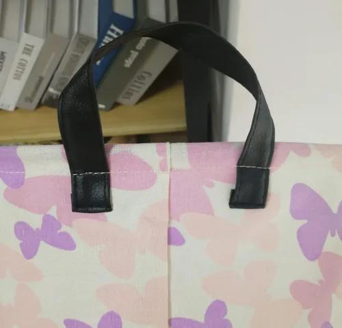Miniatura 3 de Cesta plegable para ropa sucia para niños, cesta organizadora de almacenamiento plegable, almacenamiento de ropa de juguetes con asas para Mariposa