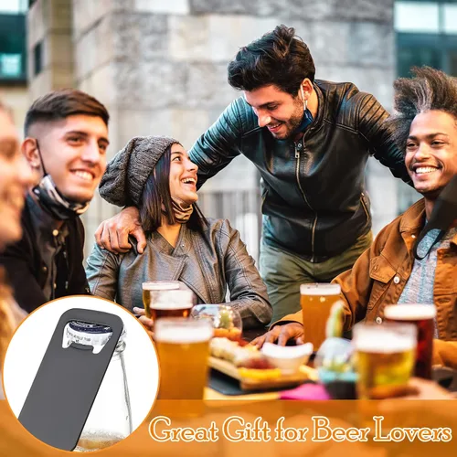 Miniatura 5 de Remagr - Abrebotellas plano de acero inoxidable, 30 unidades, para padrinos de boda, abrebotellas de cerveza para cocina, bar, restaurante, regalo