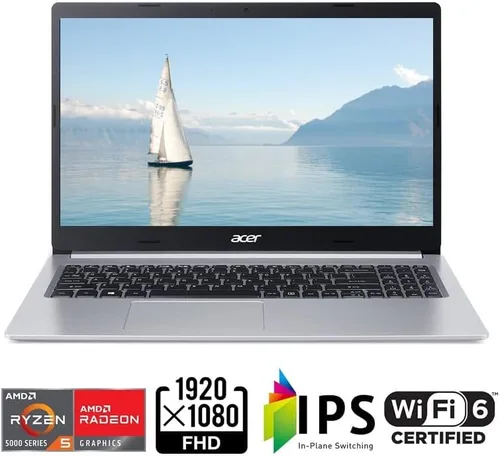 Miniatura 2 de acer Laptop Aspire 5 Slim 2022, pantalla Full HD de 15.6 pulgadas, procesador AMD Ryzen 5 5500U Hexa Core, gráficos AMD Radeon, WiFi 6, teclado