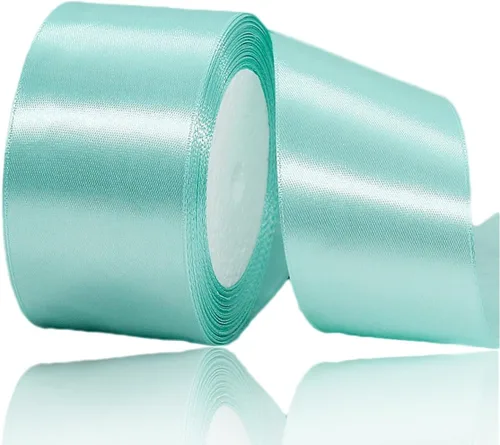Miniatura 122 de Cinta azul de 1-1/2 pulgadas x 25 yardas, cinta de seda de satén azul real para envolver regalos, fabricación de lazos para el cabello, ramos