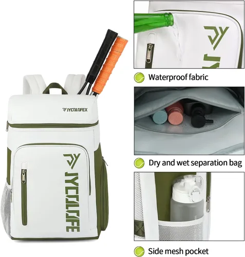 Miniatura 9 de mochila de gimnasio con compartimento para zapatos, bolsa de lucha con 4 tipos de método de espalda, impermeable para deportes, caminata y portátil