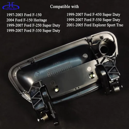 Miniatura 4 de Pestillo de manija de metal para puerta trasera compatible con Ford F150 F250 F350 F450 F550 Super Duty 01-05, Ford Explorer Sport Trac 01-05